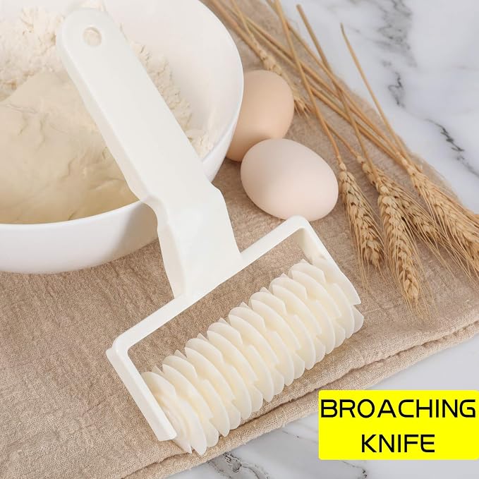 Lamoutor 2Pcs Lattice Roller Cutter Pastry Cutter Roller DIY Baking Tool - Image 2