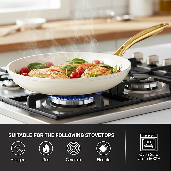 Gotham Steel 15 Pc Ceramic Cookware Set, Ceramic Pots and Pans Set Non Stick - Image 7
