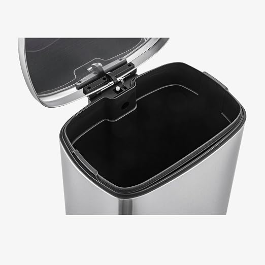 QUALIAZERO 50L / 13 Gallon Stainless Steel Step-On Kitchen Trash Can Soft-Close - Image 7