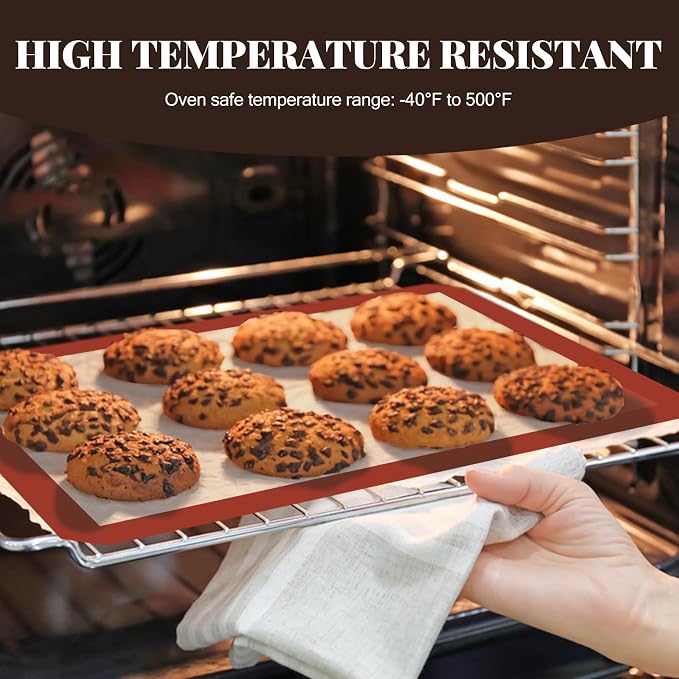 Silicone Baking Mat, 3 Pack Reusable Baking Mat, Food Safe Silicone Mats - Image 5