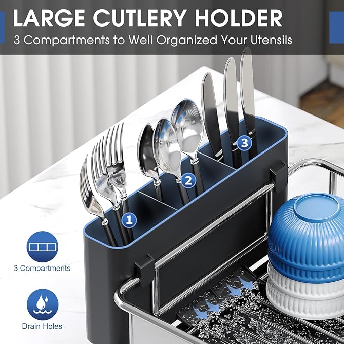Urackify Stainless Steel Dish Drying Rack - Image 4