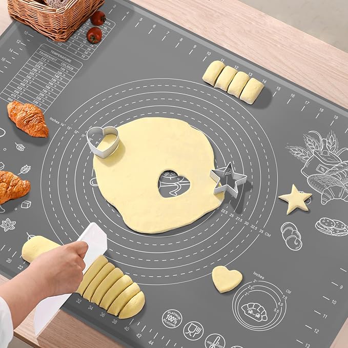 Silicone Baking Mat 32x24 inch, Extra Thick Non-stick Pastry Mat - Image 8