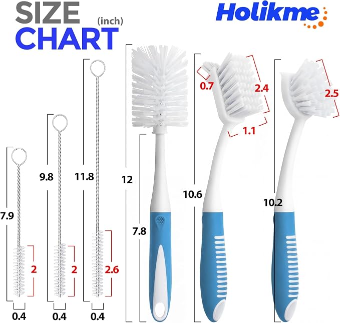 Holikme 6 Pack Dish Brush Set - Image 6