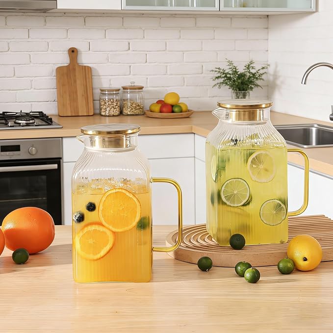 2 Pack 68oz/2 Liter Square Glass Pitcher - Image 7