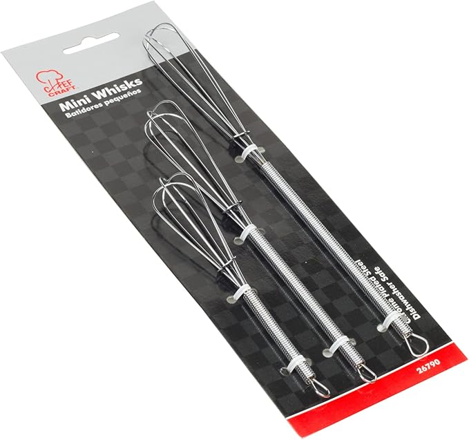 Chef Craft Classic Mini Sturdy Whisk, and 9 inch 3 piece set - Image 2