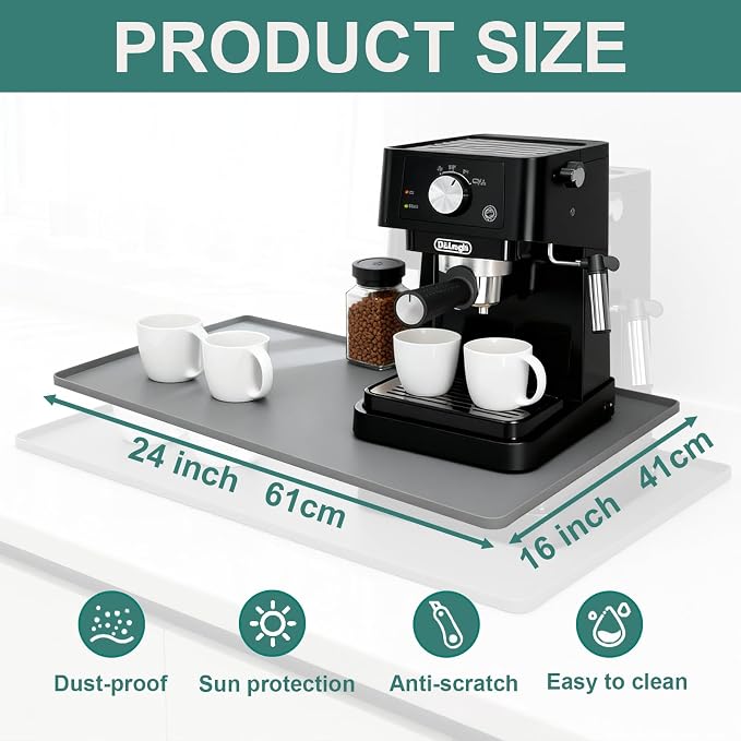 Silicone Coffee Mat, Eco-friendly, Hygienic Drying Pad, Leak-Proof and Non-Slip - Image 3