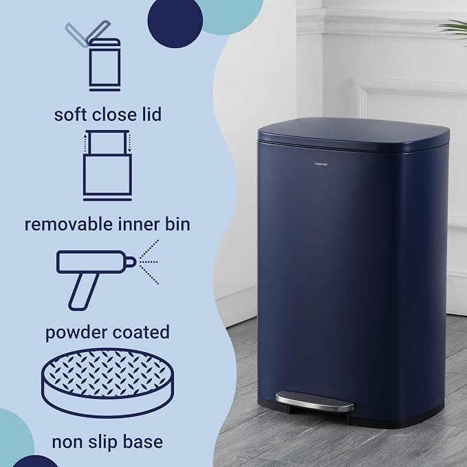 happimess HPM1006J Connor Rectangular 13-Gallon Trash Can - Image 3