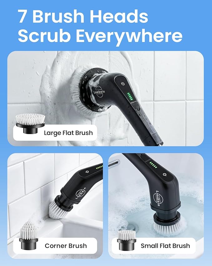 Leebein Electric Spin Scrubber, Cordless Cleaning Brush - Image 6