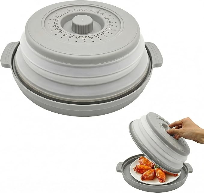 Microwave Food Cover With Handle by Unknown