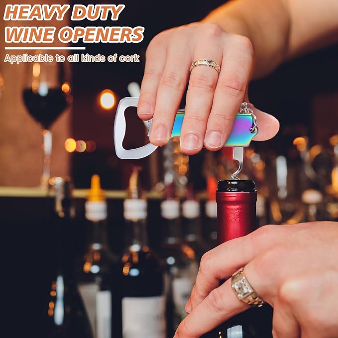 Ziliny 24 Pcs Bottle Opener Keychain Bulk Wine Bottle Beer Opener Keychain - Image 4