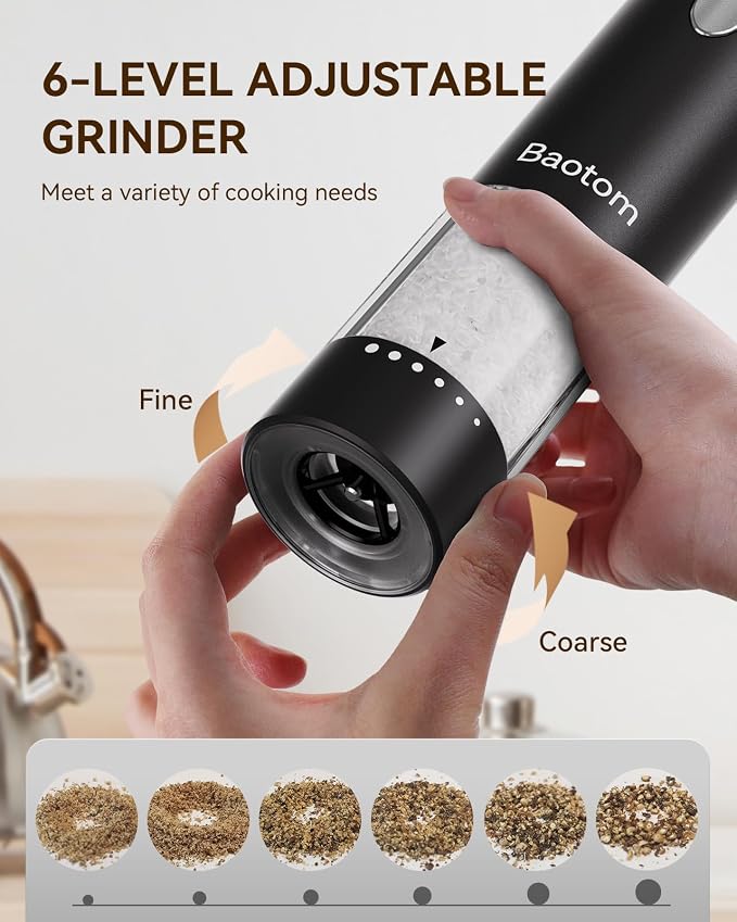 Electric Salt and Pepper Grinder Set - Image 3