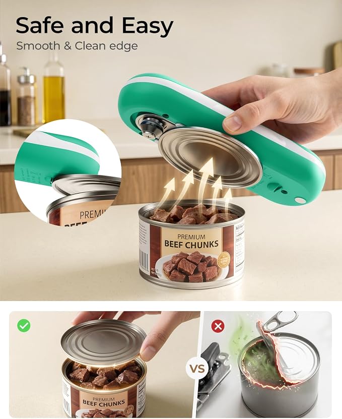 Electric Can Opener, One-Touch Automatic Can Opener, USB Rechargeable Electric - Image 5