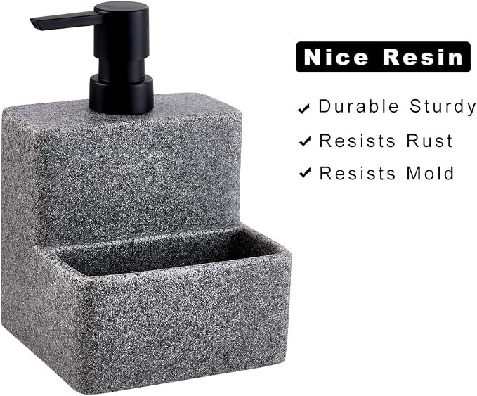 zccz Soap Dispenser with Sponge Holder, Liquid Hand and Dish Soap Dispenser - Image 5