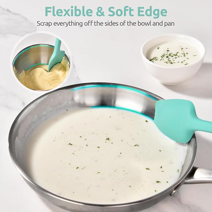 U-Taste Extra-Long 600ºF Heat Resistant Spatula Spoon: 14" Silicone Spoonula - Image 8