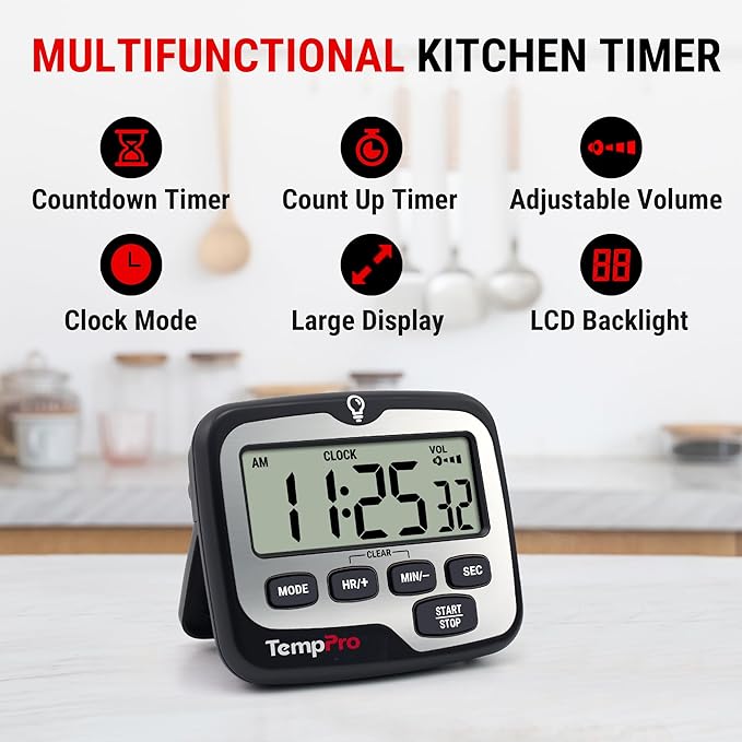 TempPro TM01 Kitchen Timers for Cooking - Image 2