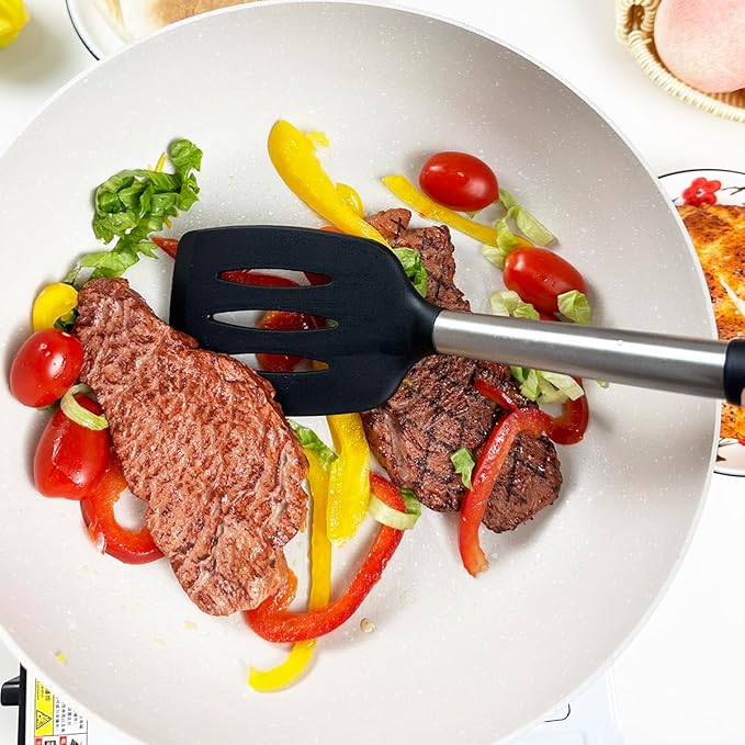 KLAQQED 3Pcs Silicone Spatula Set Heat Resistant Spatulas - Image 4