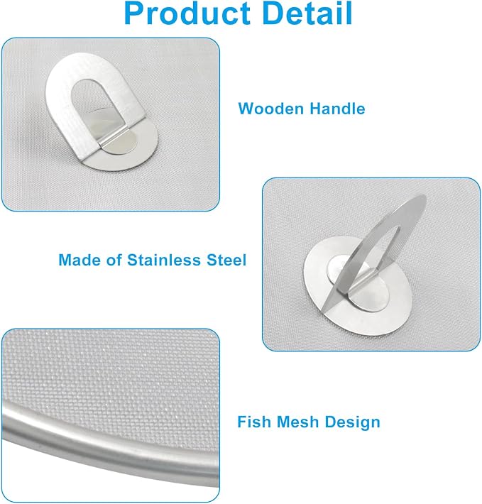 2Pcs 10" & 13" Stainless Steel Splatter Screen Splatter Guard, Ultra Fine Mesh - Image 2