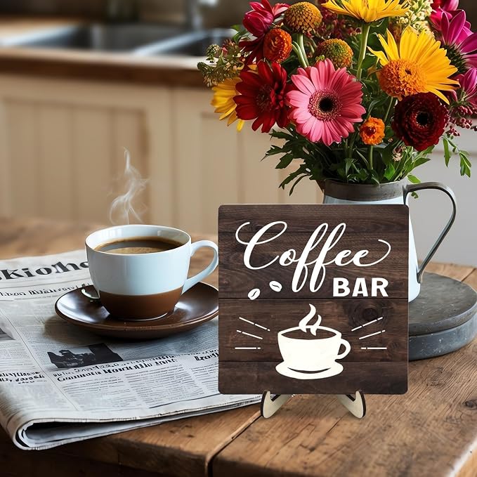 Funny Coffee Bar Decor Sign – Rustic Wooden Plaque - Image 6