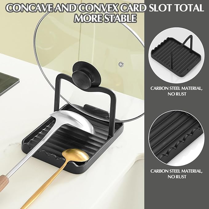 Ysks'hf spoon holder and pot lid holder，stainless steel，Kitchen Utensil Rest - Image 3