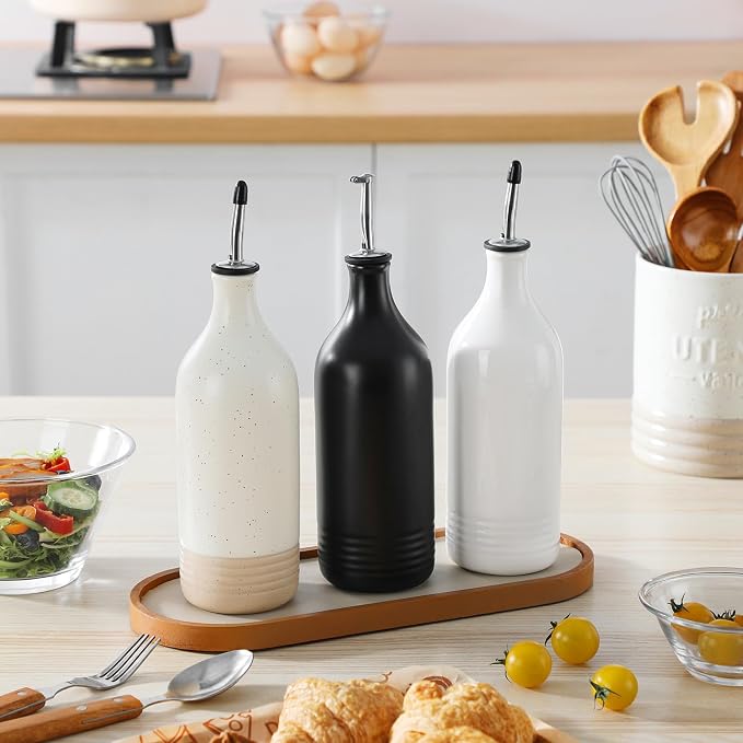 vancasso 20 Oz Ceramic Olive Oil Dispenser Bottle, Bottle Dispenser - Image 9
