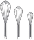 Whisks for Cooking, 3 Pack Stainless Steel Whisk for Blending, Beating and by Kitchen+Cooking+Kit