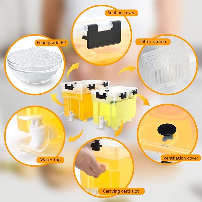 2.5 Gallon Drink Dispenser For Fridge, Beverage Dispenser - Image 2
