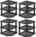 VERTORGAN 3 Tier Bamboo Corner Shelf, Dish Drying Rack, Plate Organizer by VERTORGAN