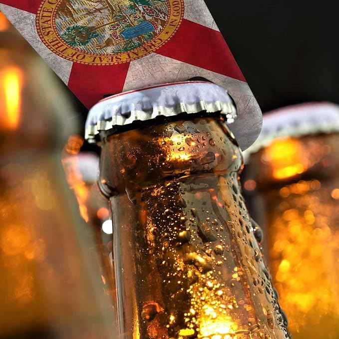 Florida State Flag Stainless Steel Bottle Opener Dirty Florida 3D Waving Flag - Image 4