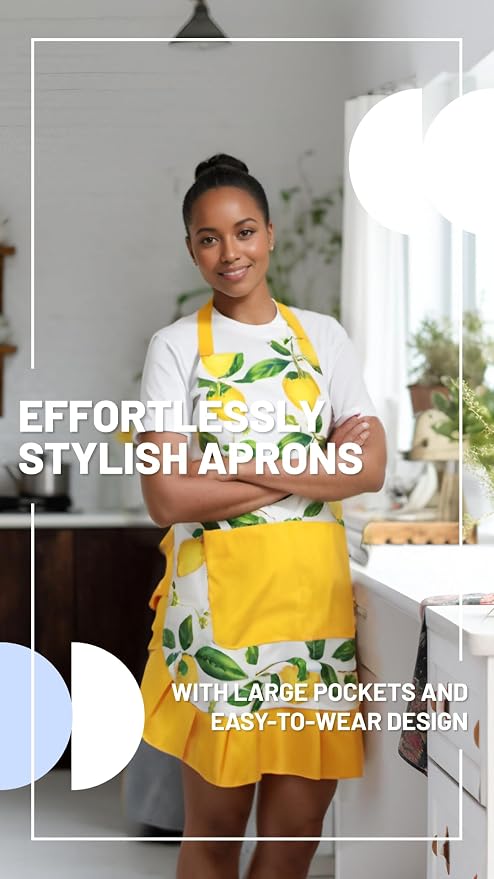 Vintage Floral Apron for Women - Image 5
