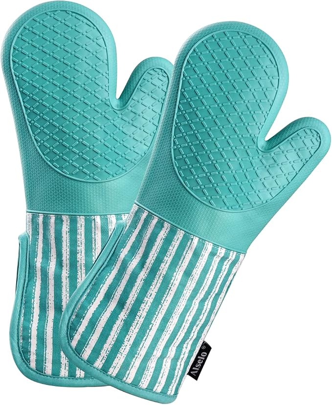 Alselo Silicone Oven Mitts Heat Resistant 932℉ by Alselo-Enjoyahealthylife