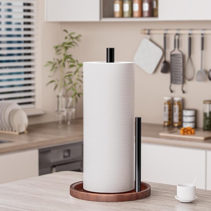 Wooden Paper Towel Holder Countertop - Image 2