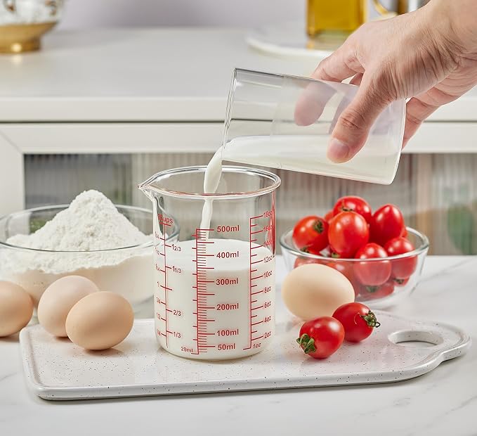 High Borosilicate Glass Measuring Cup-V-Shaped Spout，Glass Measuring Beaker - Image 4