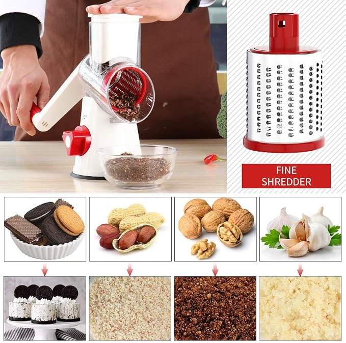 Cambom Rotary Cheese Grater Hand Crank Cheese Shredder - Image 3