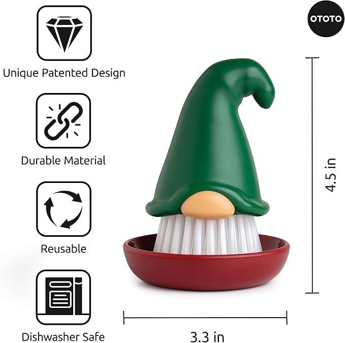 New! Beardy Gnome Dish Brush by Ototo - Image 5