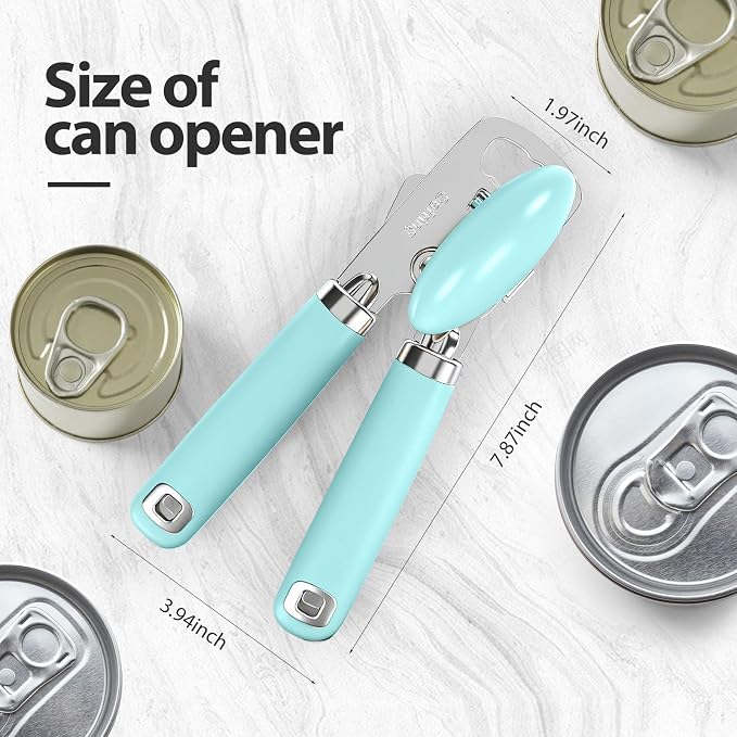 Safring Can Opener Manual, Heavy Duty Stainless Steel Smooth Edge Can Openers - Image 2