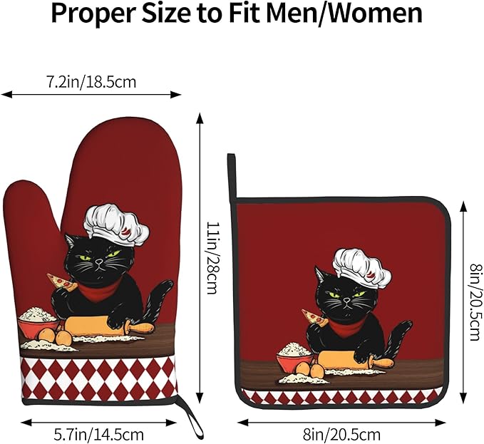 Cat Pot Holders and Oven Mitts - Image 3