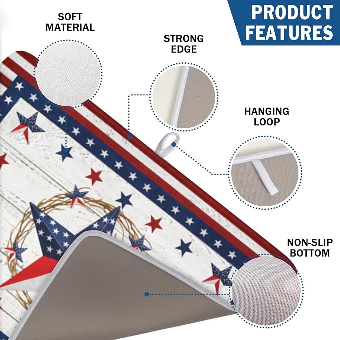 4th of July Patriotic Dish Drying Mat - Image 3