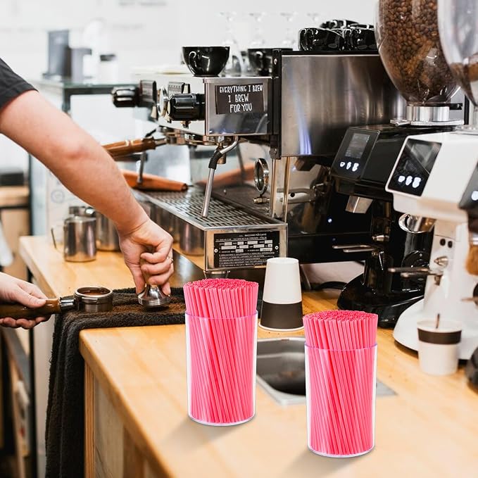 500 Pcs Neon Pink Coffee Stir Sticks Set Acrylic Stir Stick Holder Coffee - Image 7