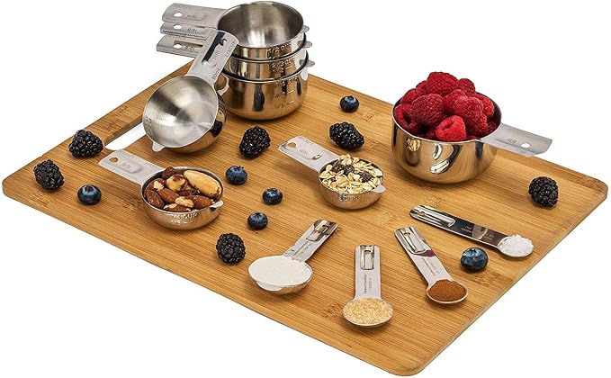 Hudson Essentials Stainless Steel Measuring Cups and Spoons Set - Image 5