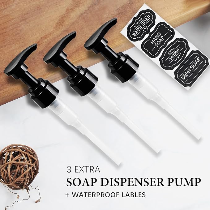 Amolliar Plastic Mason Jar Soap Dispenser - Image 3