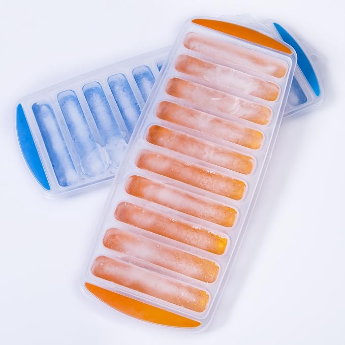 Ozera 4 Pack Ice Cube Trays, Narrow Water Bottle Ice Cube Tray Stick, Silicone - Image 6