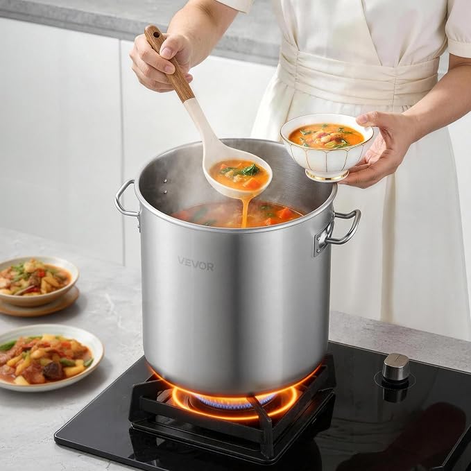 VEVOR Stainless Steel Stock Pot, 21-Quart Stainless Steel Stockpot - Image 8