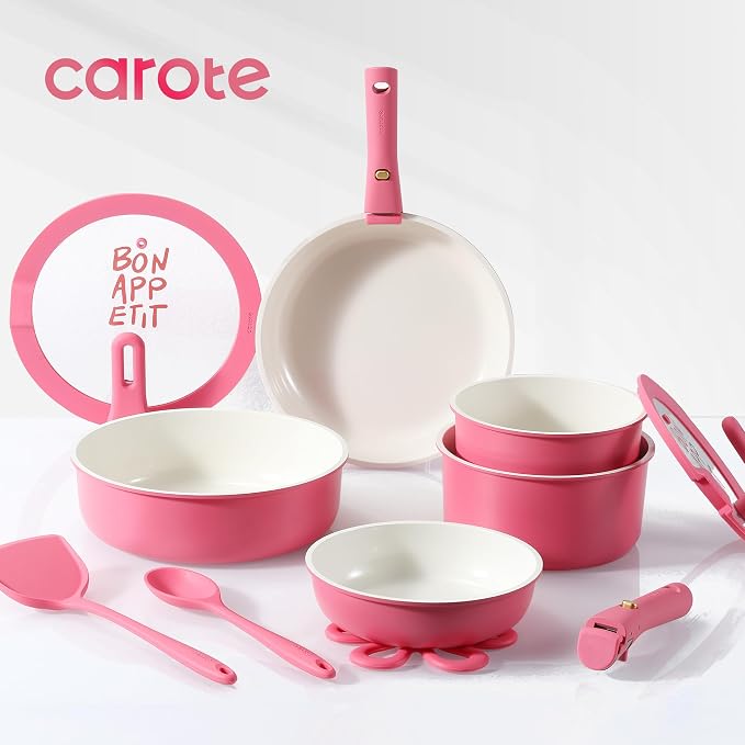 CAROTE 18Pcs Ceramic Cookware Set - Image 2