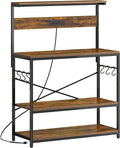 SUPERJARE Bakers Rack with Power Outlets, Microwave Stand, 39.4 X 14.3 Inch by SUPERJARE