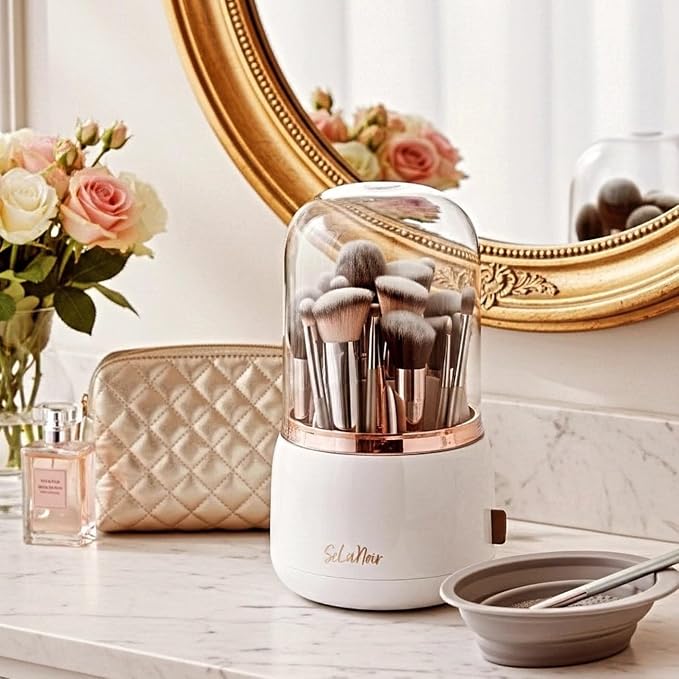 Rotating Makeup Brush Holder by Selanoir