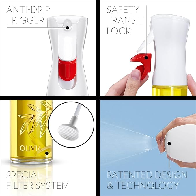 OLIVIA SIGNATURE Advanced Kitchen Oil Sprayer Technology, Fine Mist & Portion - Image 2