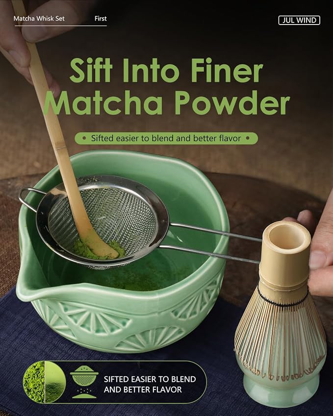 Matcha Whisk Set, Ceramic Matcha Set Includes Matcha Bowl - Image 4