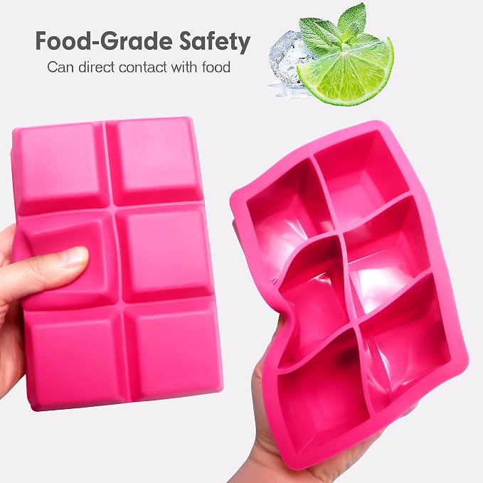 Silicone Ice Cube Trays with Lids, Large Square Ice Cube Molds - Image 6