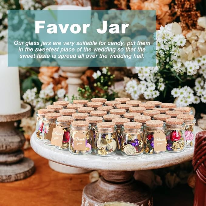 Ritayedet 40 Pack Glass Favor Jars - Image 2