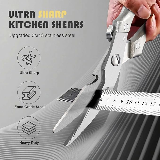 Huusk Kitchen Scissors Set, Poultry Shears Heavy Duty - Image 2